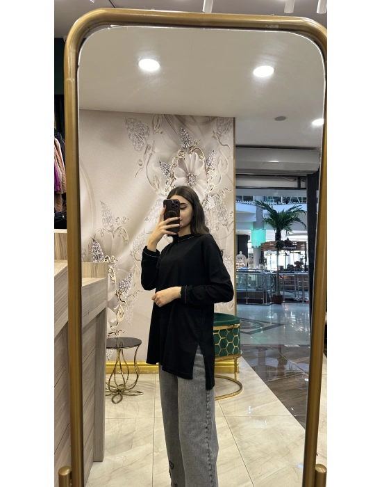 Venöve 25FWTRI0001 Siyah Alava Triko