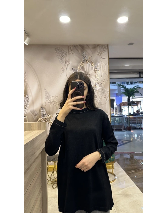 Venöve 25FWTRI0001 Siyah Alava Triko