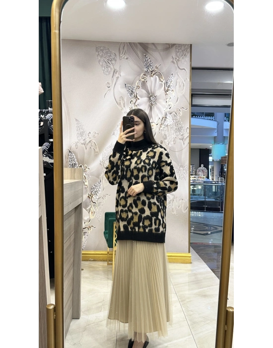 Venöve 25FWTRI0002 Leopar Wella Triko