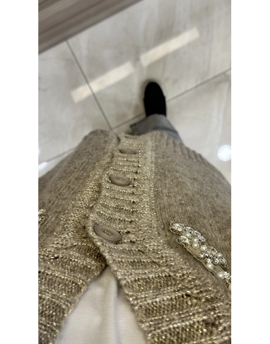 Venöve 25FWTRI0004 Krem Ella Triko Hırka