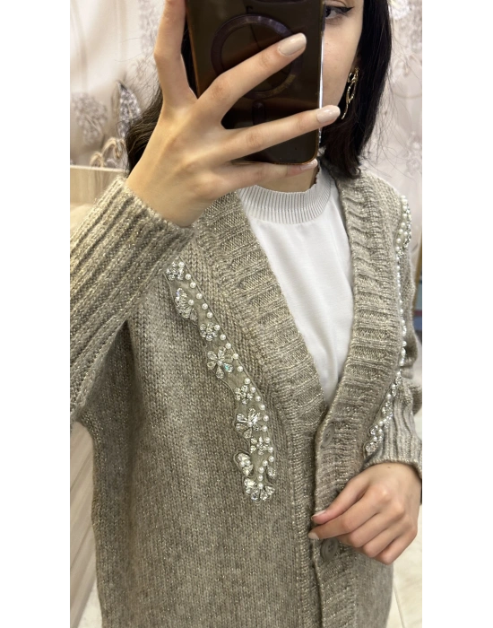 Venöve 25FWTRI0004 Krem Ella Triko Hırka