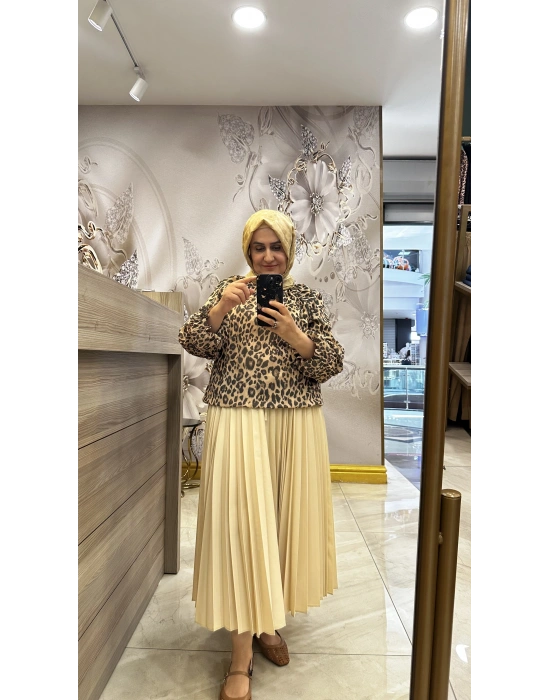 Venöve 25SSBLZ0001 Fable Bluz Leopar