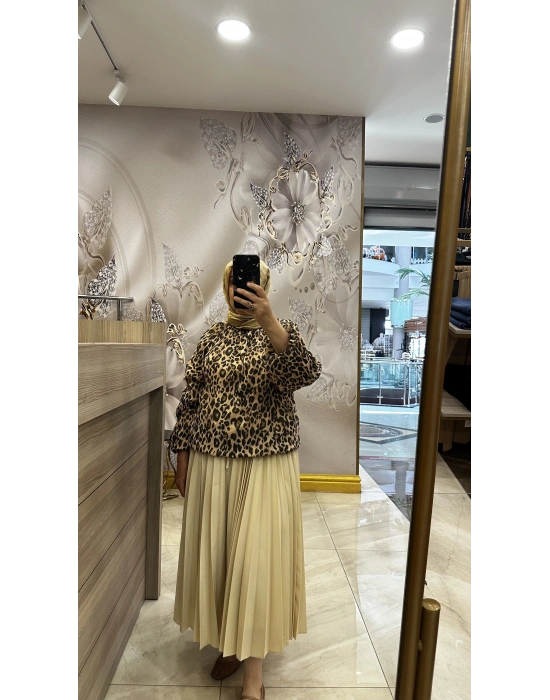 Venöve 25SSBLZ0001 Fable Bluz Leopar