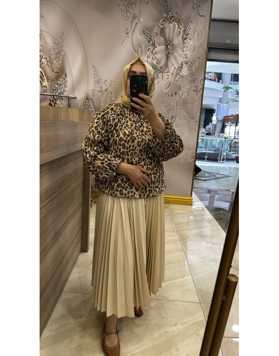 Venöve 25SSBLZ0001 Fable Bluz Leopar