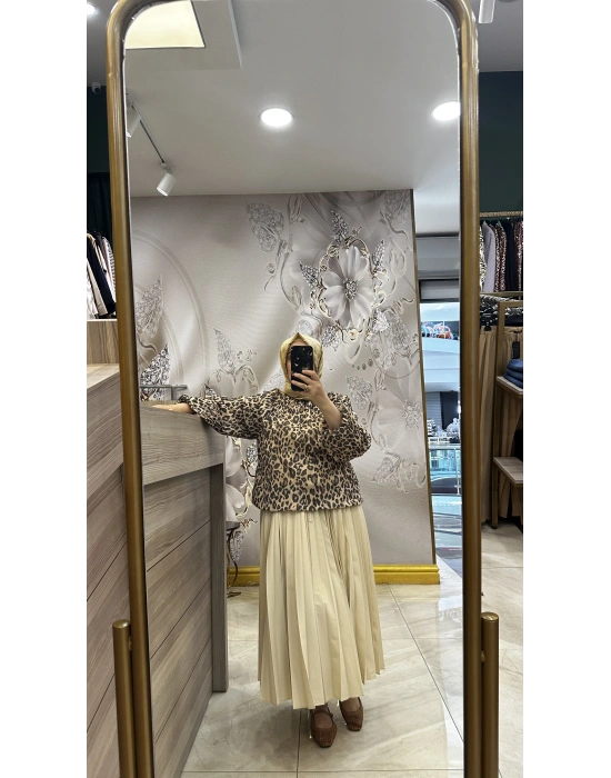 Venöve 25SSBLZ0001 Fable Bluz Leopar