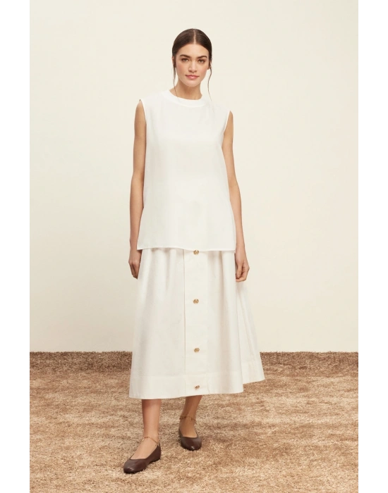 Venöve 25SSBLZ0002 Beyaz Leia Bluz