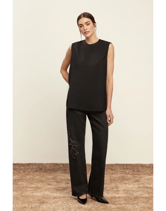 Venöve 25SSBLZ0002 Siyah Leia Bluz