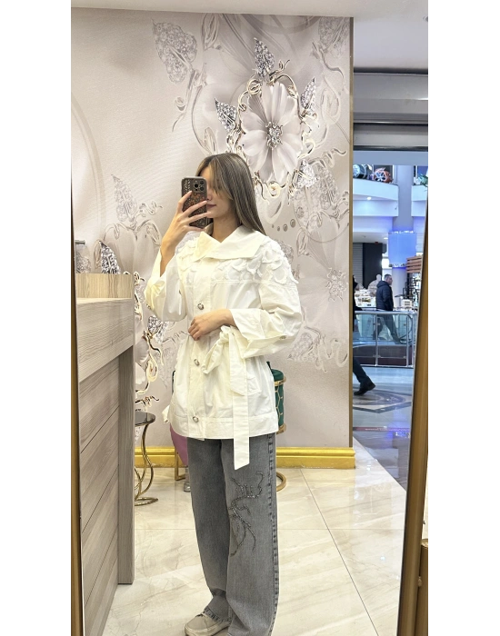 Venöve 25SSCEK0010 Beyaz Jessica Ceket