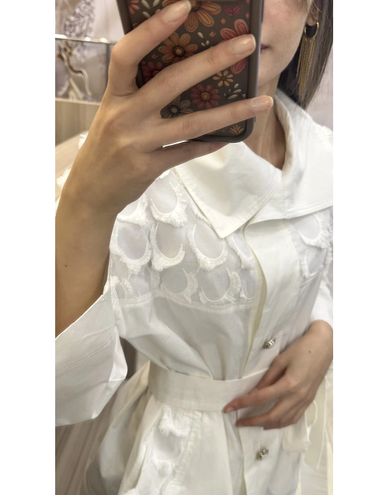 Venöve 25SSCEK0010 Beyaz Jessica Ceket