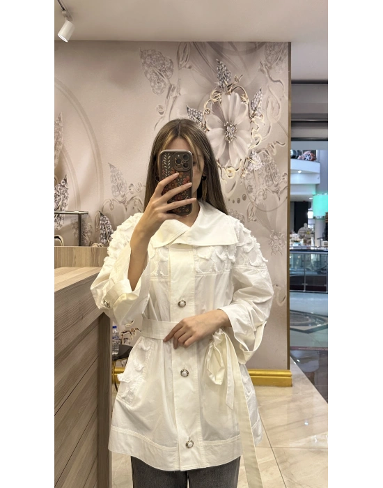 Venöve 25SSCEK0010 Beyaz Jessica Ceket