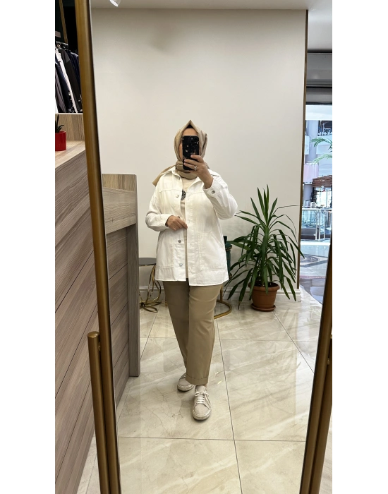 Venöve 25SSCEK0011 Ceket Krem