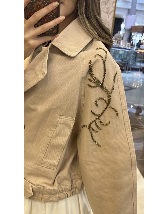 Venöve 25SSCEK0013 Bej Naomi Ceket