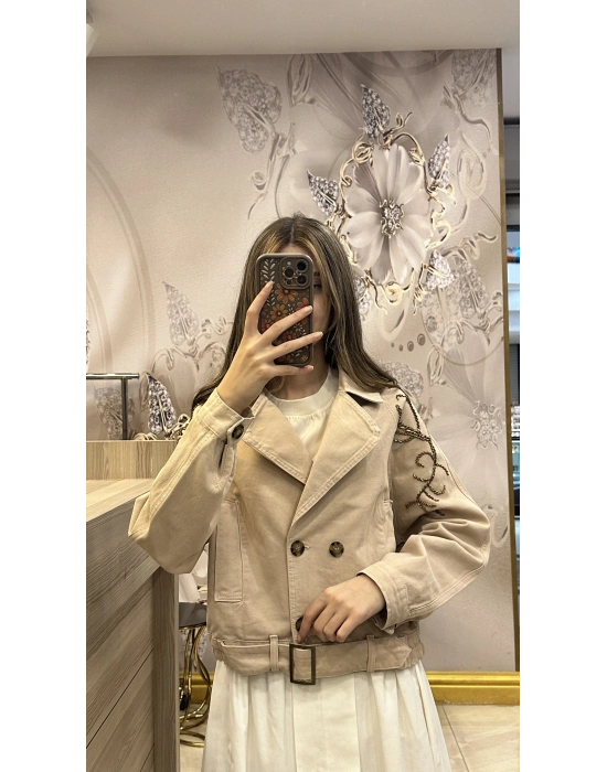 Venöve 25SSCEK0013 Bej Naomi Ceket