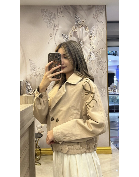 Venöve 25SSCEK0013 Bej Naomi Ceket