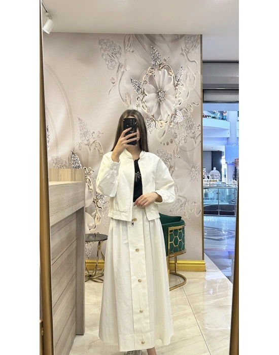 Venöve 25SSCEK0031 Leo Ceket Beyaz