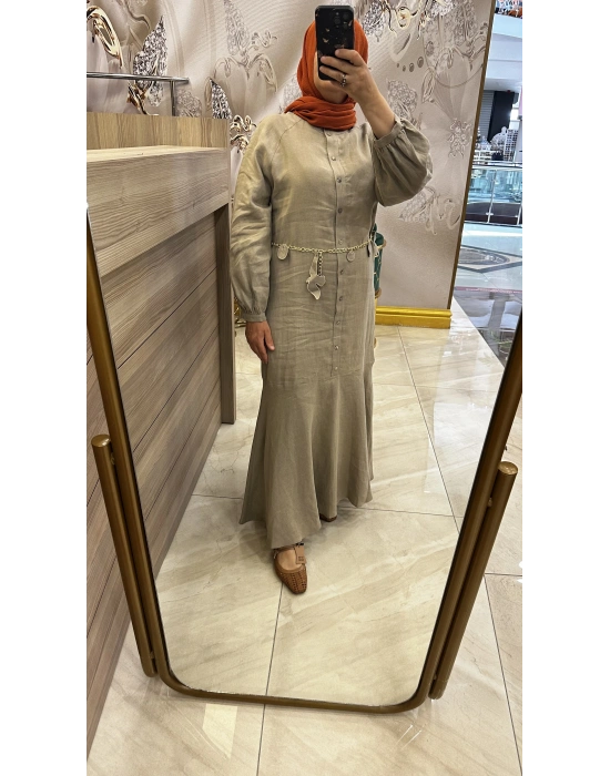 Venöve 25SSELB0017 Haki Peyton Elbise