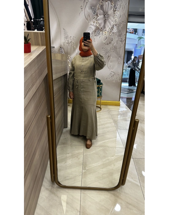 Venöve 25SSELB0017 Haki Peyton Elbise