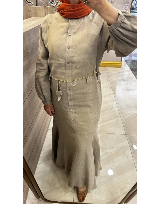 Venöve 25SSELB0017 Haki Peyton Elbise