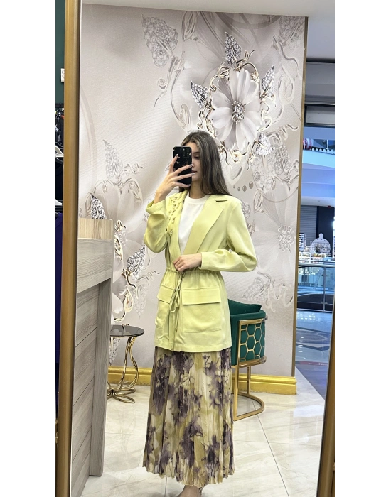 Venöve 25SSETE0013 Yeşil Miara Etek