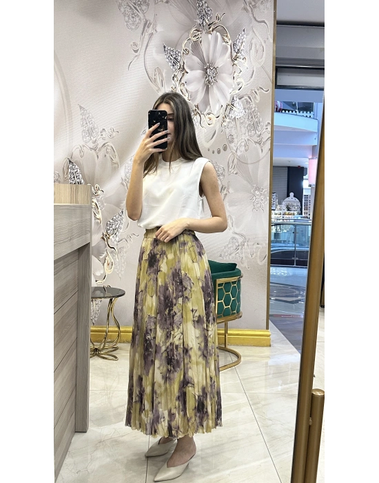 Venöve 25SSETE0013 Yeşil Miara Etek