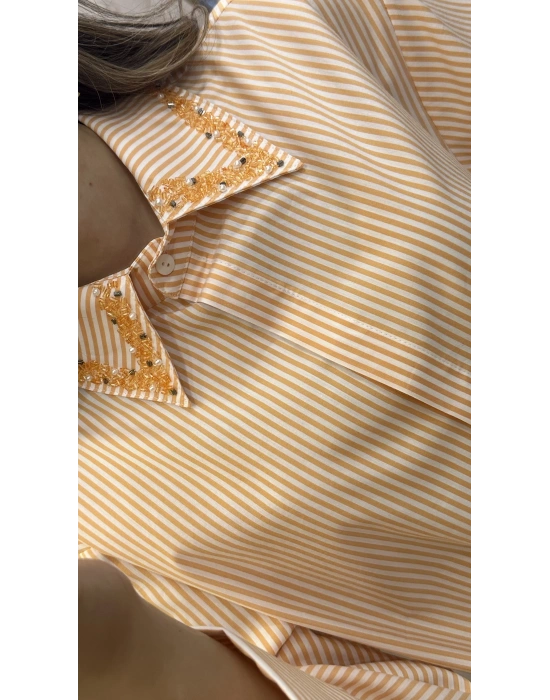 Venöve 25SSGOM0009 Turuncu Maya Gömlek