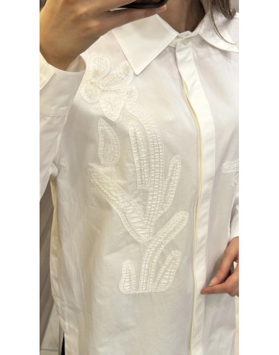 Venöve 25SSGOM0017 Beyaz Shea Gömlek
