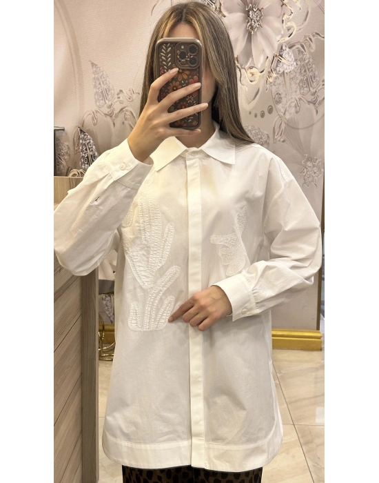 Venöve 25SSGOM0017 Beyaz Shea Gömlek