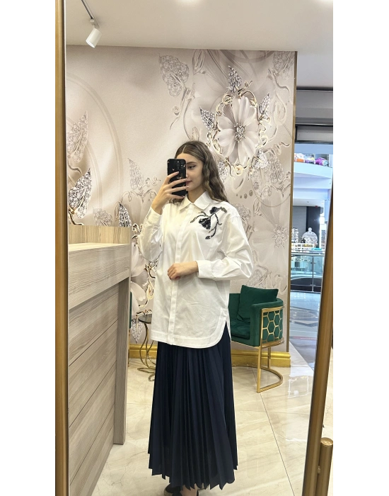 Venöve 25SSGOM0018 Beyaz Maddy Gömlek