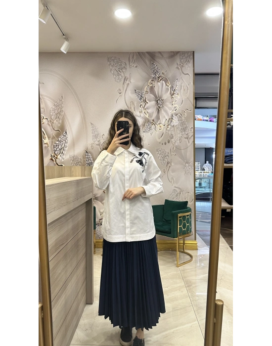 Venöve 25SSGOM0018 Beyaz Maddy Gömlek