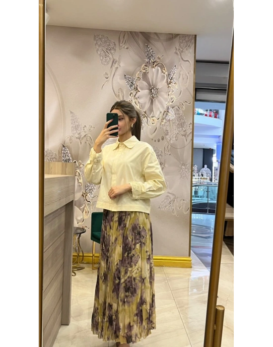 Venöve 25SSGOM0026 Sarı Bonnie Gömlek