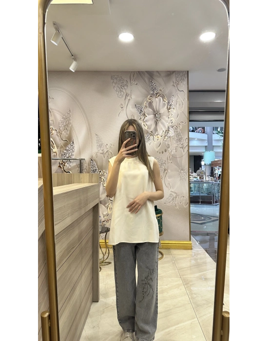 Venöve 25SSPNT0020 Gri Emily Pantolon