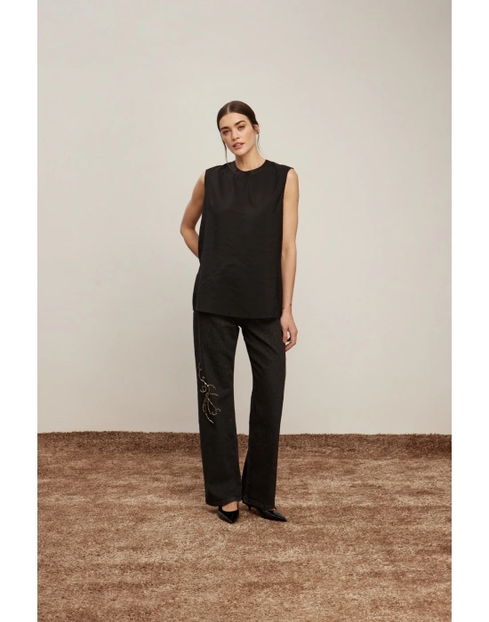 Venöve 25SSPNT0020 Siyah Emily Pantolon