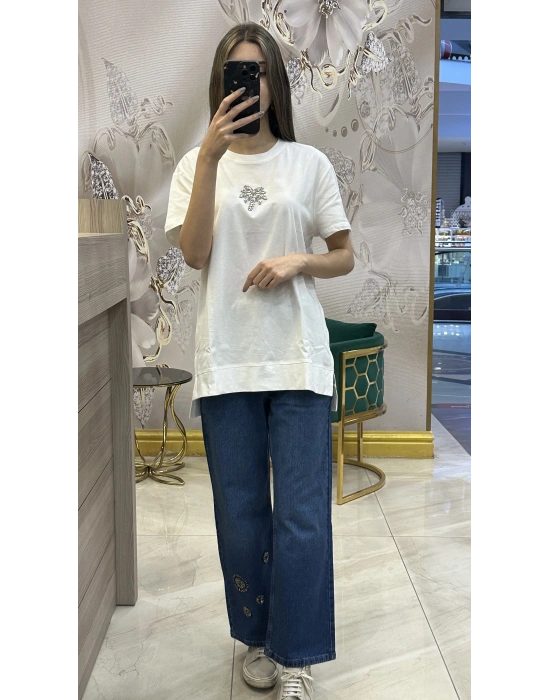 Venöve 25SSTSH0001 Beyaz Lola Tişört