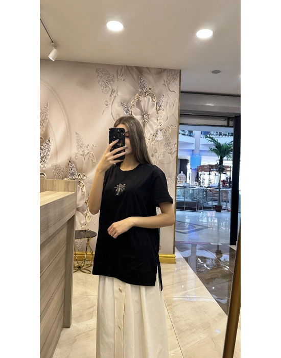 Venöve 25SSTSH0001 Siyah Lola Tişört