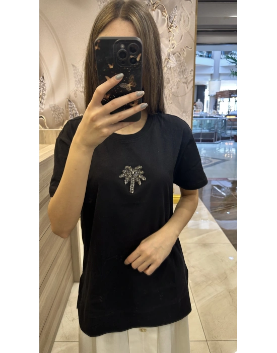 Venöve 25SSTSH0001 Siyah Lola Tişört