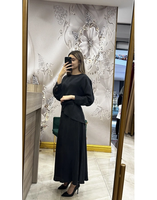 Venöve 25SSTUN0005 Siyah Kayra Takım