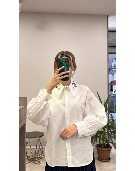 Venöve 26FWGOM0001 Zeta gömlek beyaz