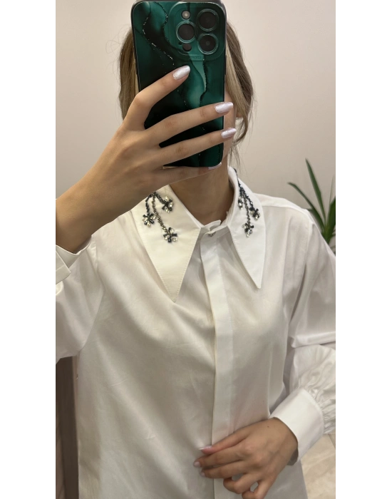 Venöve 26FWGOM0001 Zeta gömlek beyaz