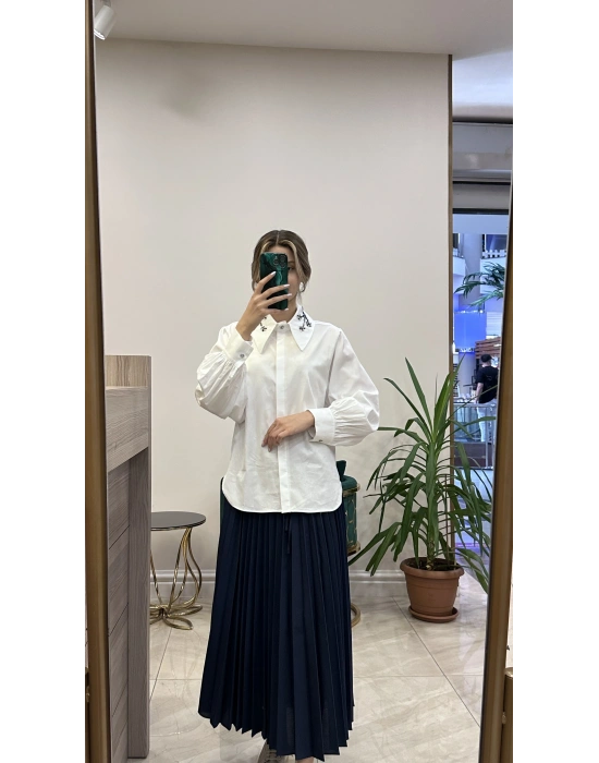 Venöve 26FWGOM0001 Zeta gömlek beyaz