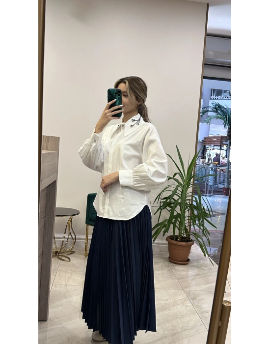 Venöve 26FWGOM0001 Zeta gömlek beyaz