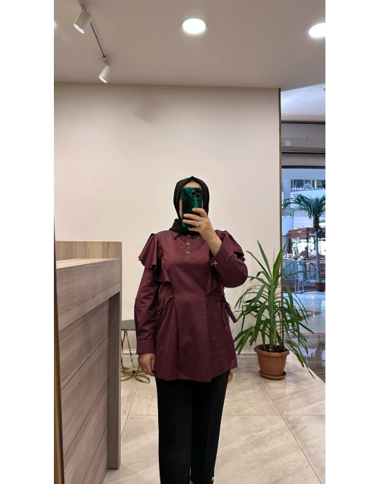 Venöve 26FWGOM0007 Bordo Danny Gömlek