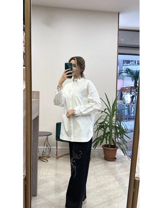 Venöve 26FWGOM0008 Beyaz Kenza Gömlek