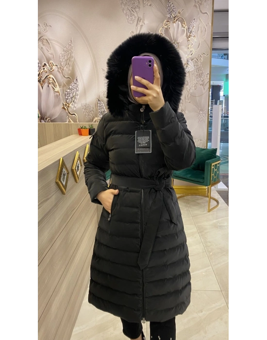 WOMANİA MONT İBİZA KADİFE EFEKTLİ SİYAH