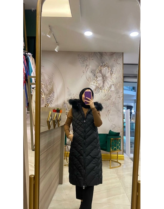 WOMANİA YELEK EQVATOR SİYAH