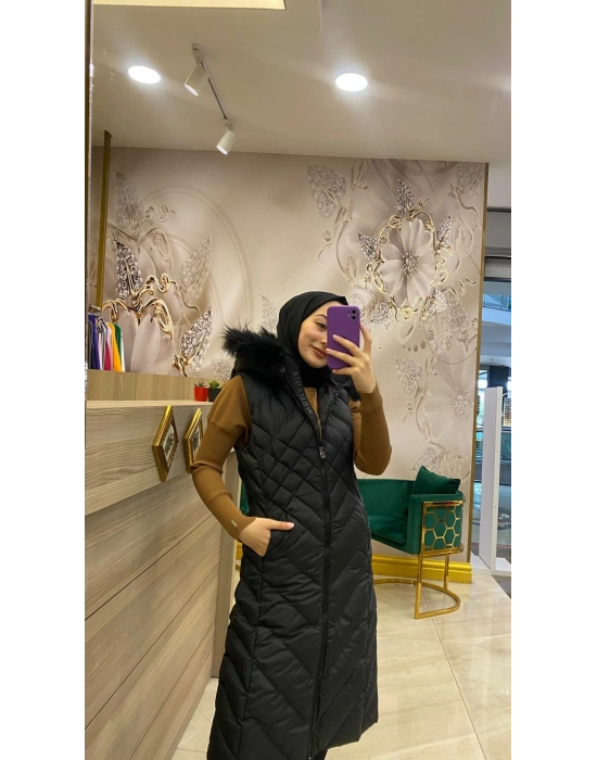 WOMANİA YELEK EQVATOR SİYAH