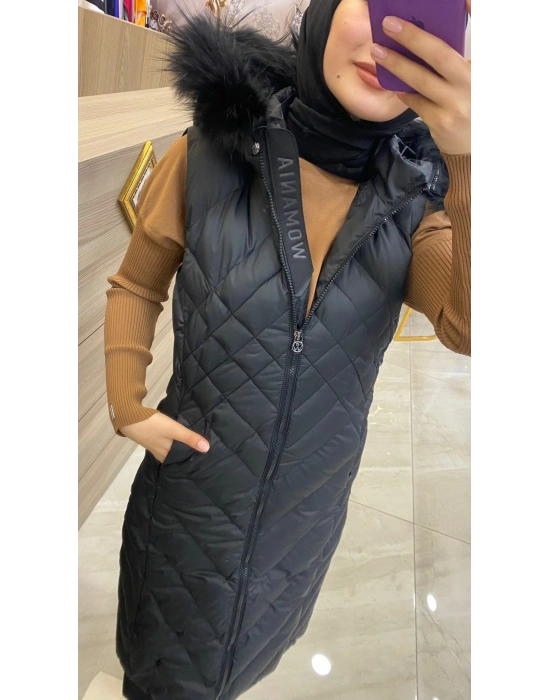 WOMANİA YELEK EQVATOR SİYAH
