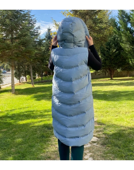 WOMANİA YELEK PEKİN MAVİ