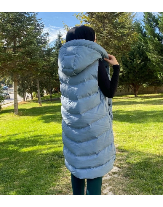 WOMANİA YELEK PEKİN MAVİ