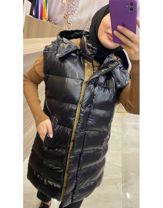 WOMANİA YELEK RABAT SİYAH - RAHAT KALIP