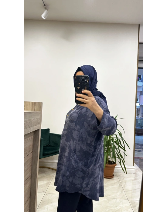 Yusuf Özdemir 25Y1453 Paçası Düğmeli Pantolon Lacivert